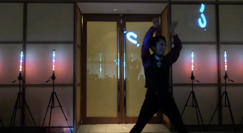 ビジュアルポイで新郎の文字を出す瞬間